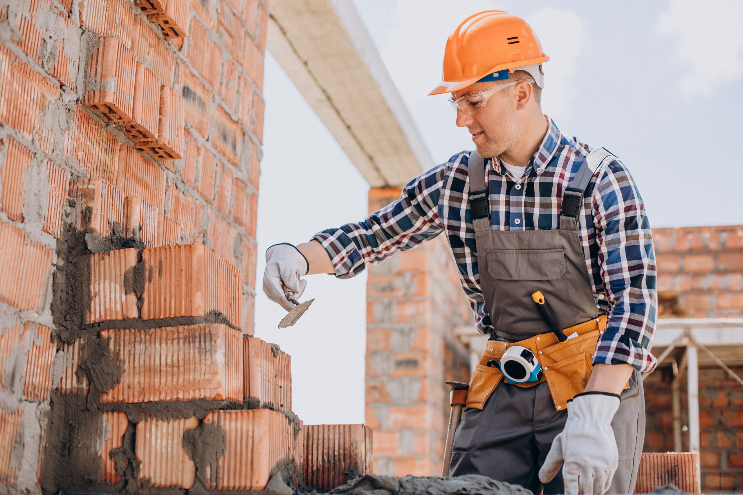 Servicios young craftsman building a house
